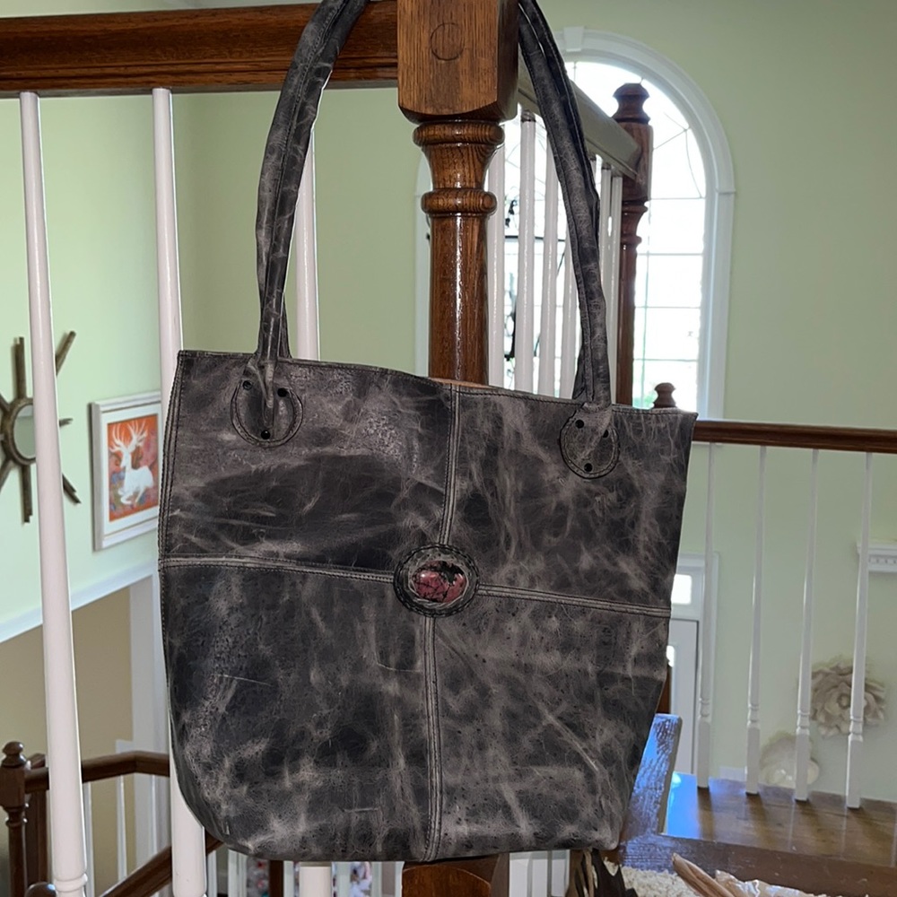 Guatemalan Handmade Leather Bag.